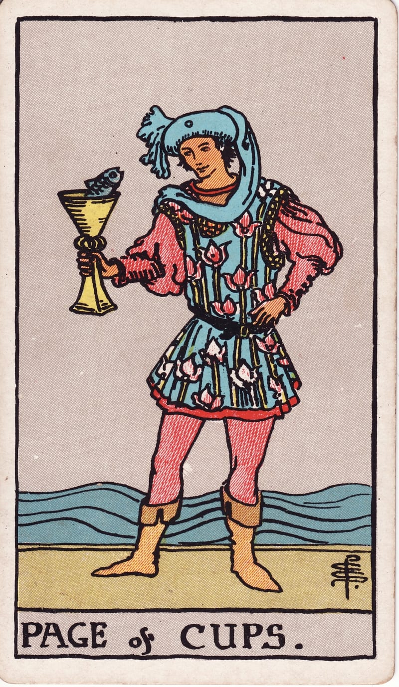 Page of Cups, a Minor Arcana card in the Rider-Waite-Smith tarot deck