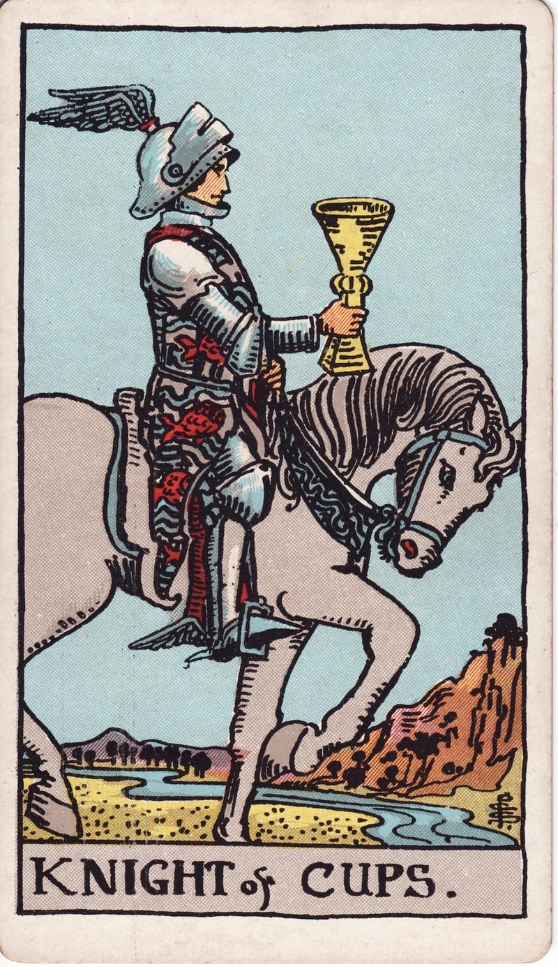 Knight of Cups, a Minor Arcana card in the Rider-Waite-Smith tarot deck