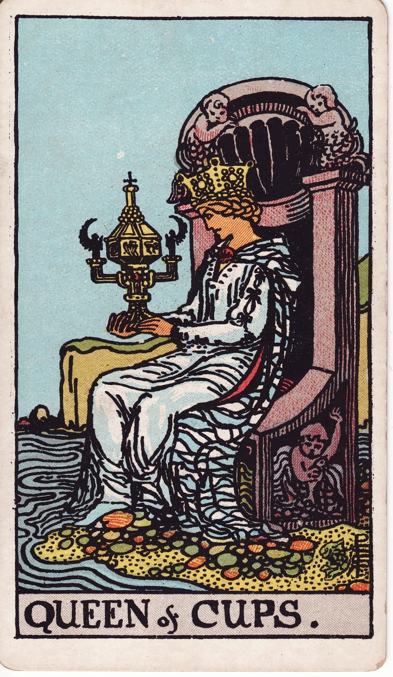 Queen of Cups, a Minor Arcana card in the Rider-Waite-Smith tarot deck