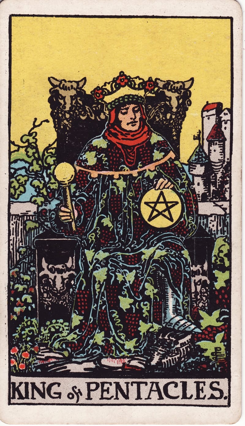 King of Pentacles, a Minor Arcana card in the Rider-Waite-Smith tarot deck