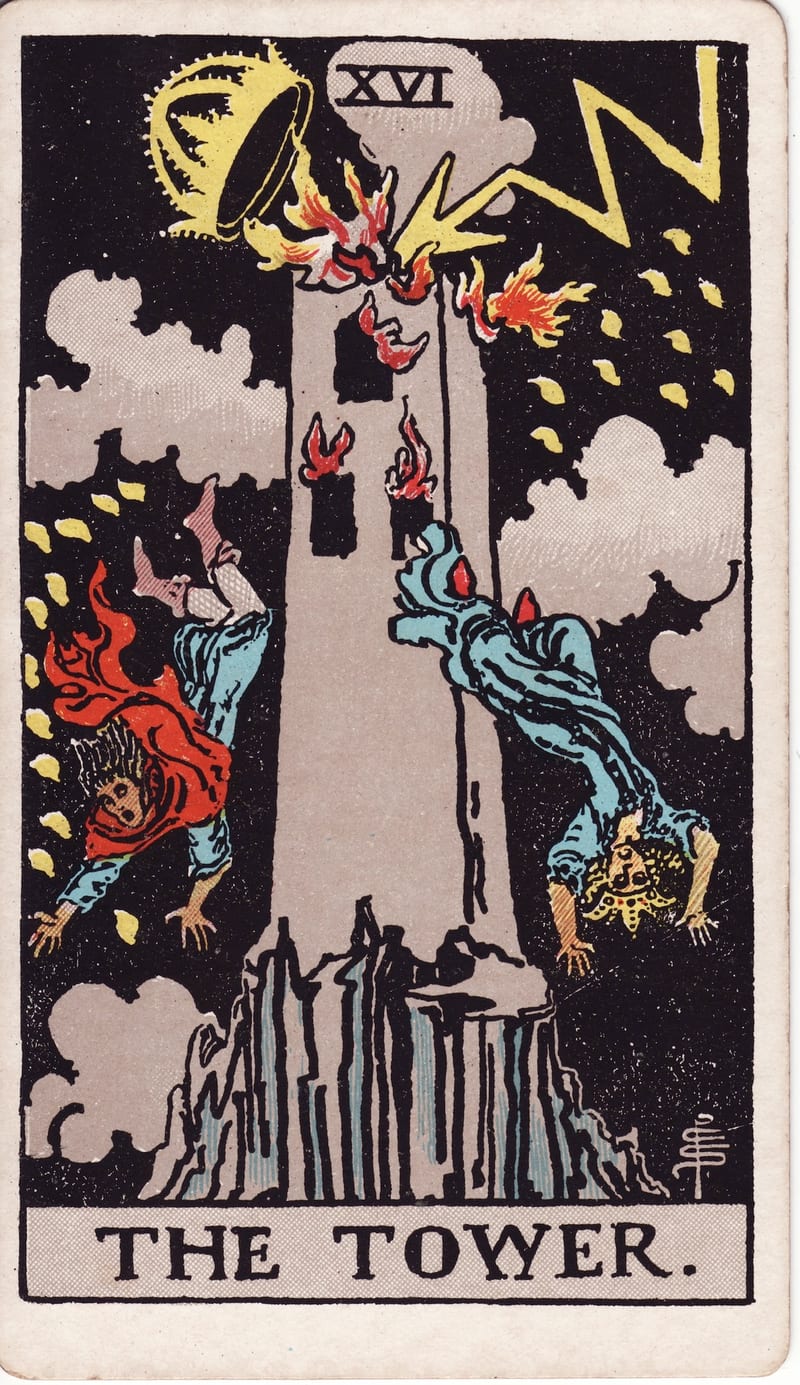The Tower, card XVI of the Major Arcana in the Rider-Waite-Smith tarot deck