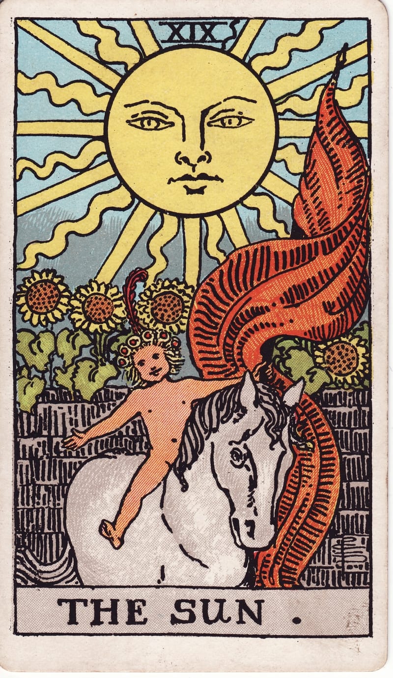 The Sun, card XIX of the Major Arcana in the Rider-Waite-Smith tarot deck