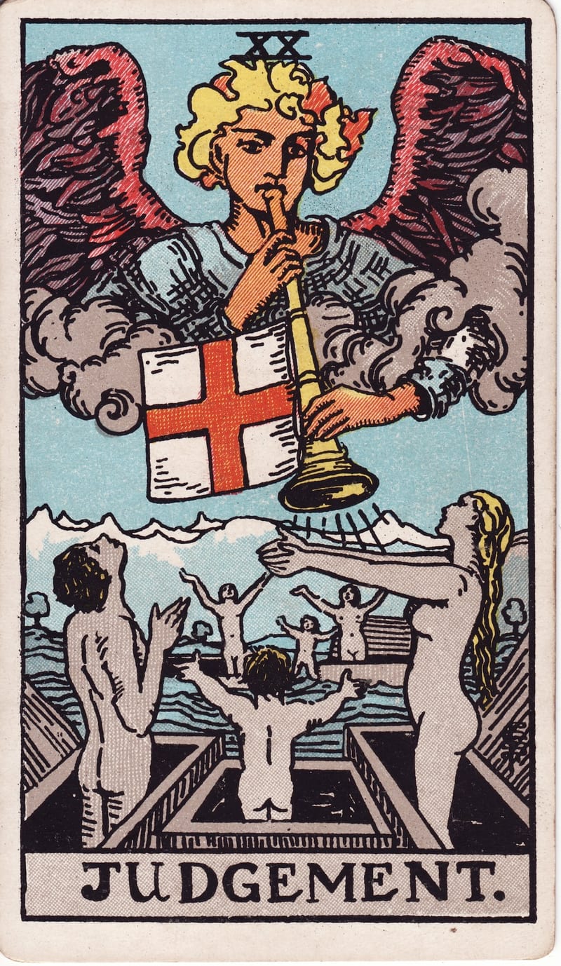 Judgement, card XX of the Major Arcana in the Rider-Waite-Smith tarot deck