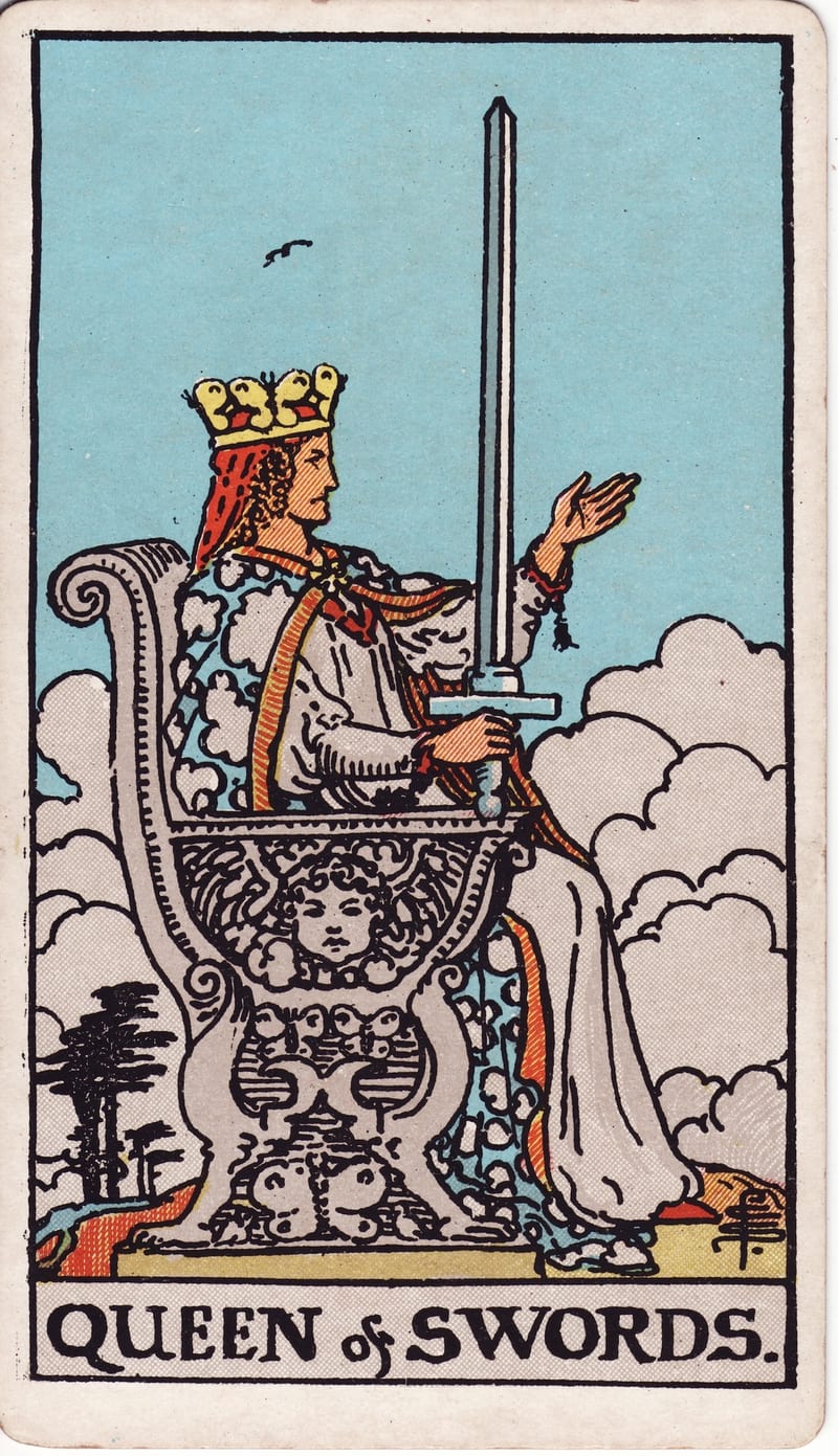 Queen of Swords, a Minor Arcana card in the Rider-Waite-Smith tarot deck
